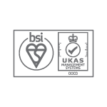 BSI and UKAS Management Systems certification logo