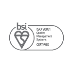 BSI ISO 9001 Quality Management Systems Certified badge