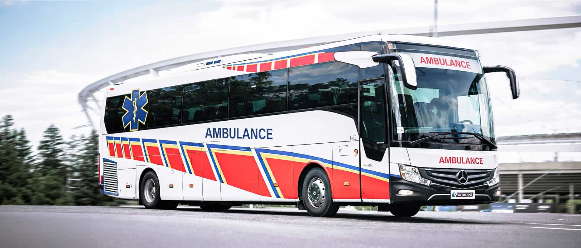 Large multi-patient ambulance bus by Paramed